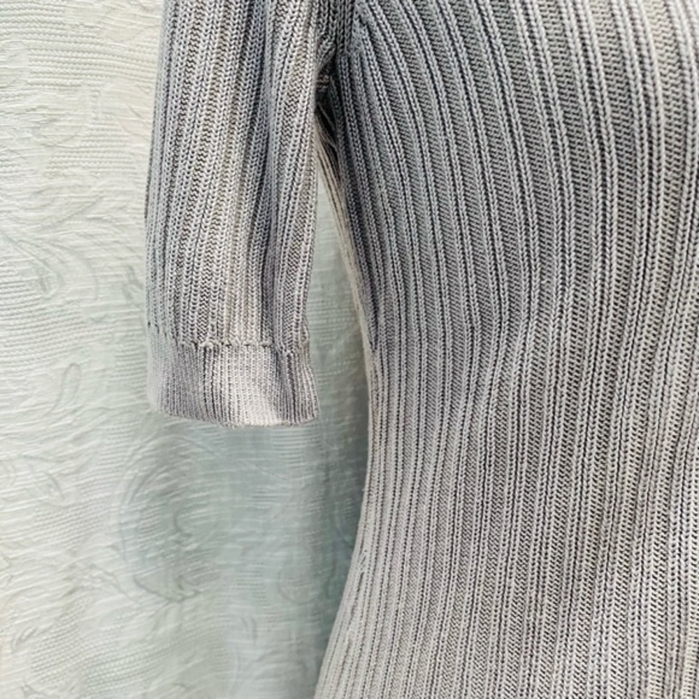 Brooks Brothers S/S Ribbed Cardigan in Cloud - Picture 6 of 10